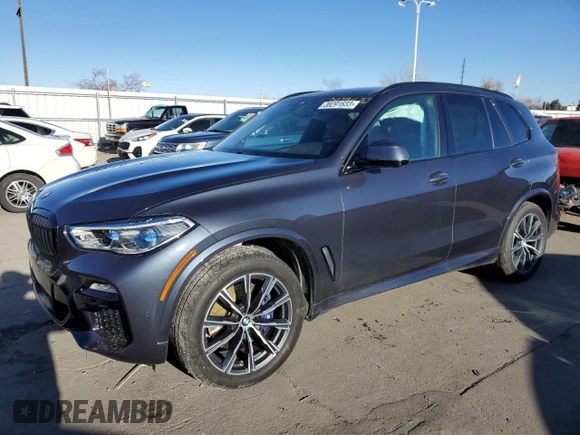 2021 BMW X5 xDrive40i with VIN 5UXCR6C08M9H26435, listed as a Copart auction lot 38291633 with 22,854 mi miles. Bid and sale history available at carsss.com. Image 1.