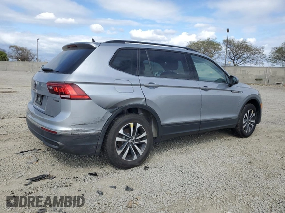 2024 Volkswagen Tiguan S with VIN 3VVFB7AX7RM114677, listed as a Copart auction lot 53037345 with 11,028 mi miles and Salvage title. Bid and sale history available at DreamBid. Image 3.