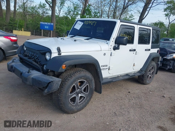 2016 Jeep Wrangler Unlimited Sport RHD with VIN 1C4BJWKG1GL336798, listed as a IAAI auction lot 42134427 with 179,500 mi miles and . Bid and sale history available at DreamBid. Image 19.