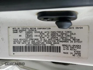 2005 Toyota 4Runner SR5 z VIN JTEZU14R850047290, wystawiony jako Copart lot #52601455 z przebiegiem 212 618 mil mil oraz Szkoda całkowita • Salvage title. Historia ofert i sprzedaży dostępna na DreamBid. Obrazek 13.
