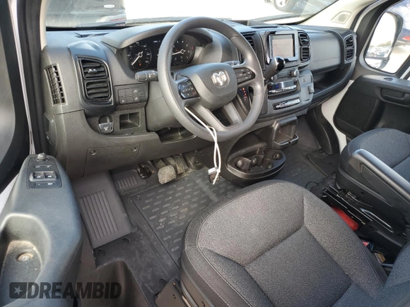2023 Ram ProMaster Cargo with VIN 3C6LRVAG9PE545344, listed as a Copart auction lot 82880464 with 11,568 mi miles and Clean Title. Bid and sale history available at DreamBid. Image 8.