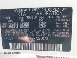 2022 Kia Seltos S z VIN KNDEU2AA9N7293070, wystawiony jako IAAI lot #42153836 z przebiegiem 14 810 mil mil oraz . Historia ofert i sprzedaży dostępna na DreamBid. Obrazek 9.