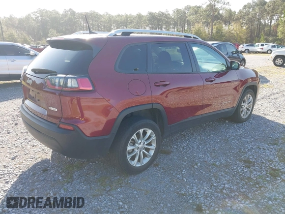 2021 Jeep Cherokee Latitude with VIN 1C4PJLCBXMD121269, listed as a IAAI auction lot 41717615 with 51,211 mi miles. Bid and sale history available at carsss.com. Image 4.