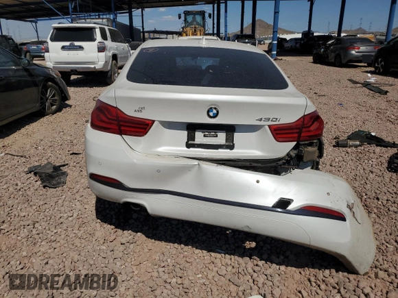 2018 BMW 4 Series 430i with VIN WBA4J1C5XJBG77414, listed as a Copart auction lot 73035384 with Not Provided miles and Salvage Title. Bid and sale history available at DreamBid. Image 6.