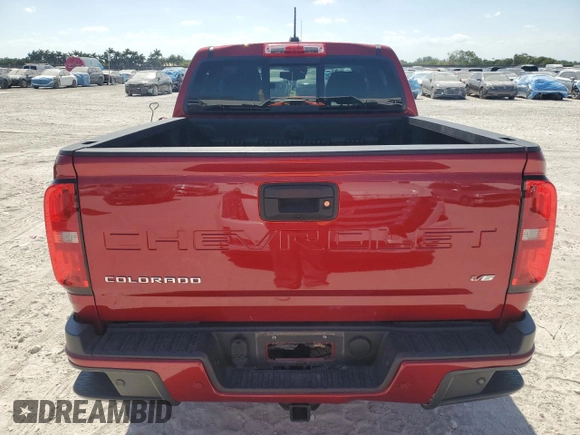 2021 Chevrolet Colorado 2WD LT с VIN 1GCGSCEN3M1147668, выставлен на аукционе Copart как лот 53610805 с пробегом 41 329 миль миль и На запчасти • Non repairable. История ставок и продаж доступна на DreamBid. Изображение 6.