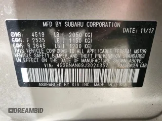 2018 Subaru Legacy Limited with VIN 4S3BNAN69J3024357, listed as a Copart auction lot 51950894 with 77,223 mi miles. Bid and sale history available at carsss.com. Image 14.