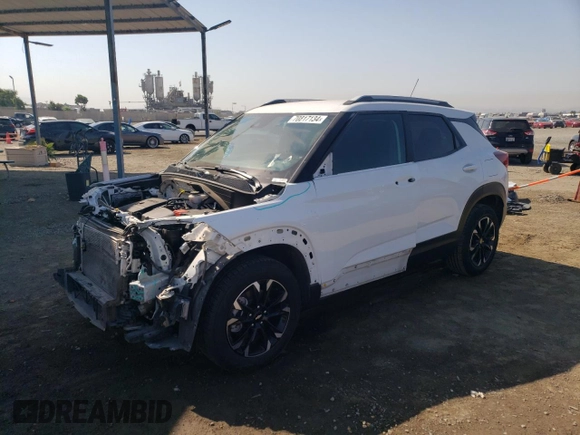 2021 Chevrolet TrailBlazer LT with VIN KL79MPSL5MB111419, listed as a Copart auction lot 70817134 with 57,069 mi miles and Salvage Title. Bid and sale history available at DreamBid. Image 1.