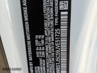 2018 BMW M2 with VIN WBS1J5C59JVE51725, listed as a Copart auction lot 65494514 with 32,426 mi miles and Salvage Title. Bid and sale history available at carsss.com. Image 14.