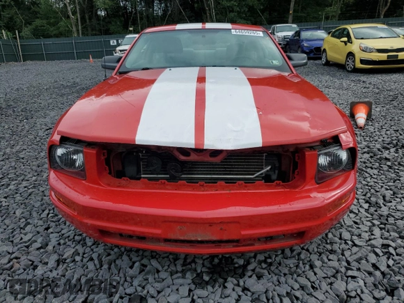2007 Ford Mustang Deluxe with VIN 1ZVFT80N575303006, listed as a Copart auction lot 64659265 with 68,629 mi miles and Salvage title. Bid and sale history available at DreamBid. Image 5.