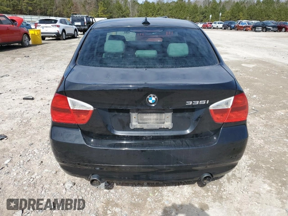 2007 BMW 3 Series 335i with VIN WBAVB735X7FV75212, listed as a Copart auction lot 46341525 with 238,383 mi miles and Salvage Title. Bid and sale history available at carsss.com. Image 6.