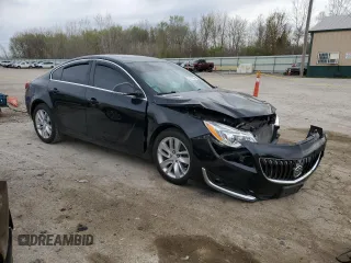 2016 Buick Regal Premium II with VIN 2G4GS5GX2G9111153, listed as a Copart auction lot 53117385 with 137,863 mi miles and Salvage Title. Bid and sale history available at DreamBid. Image 4.