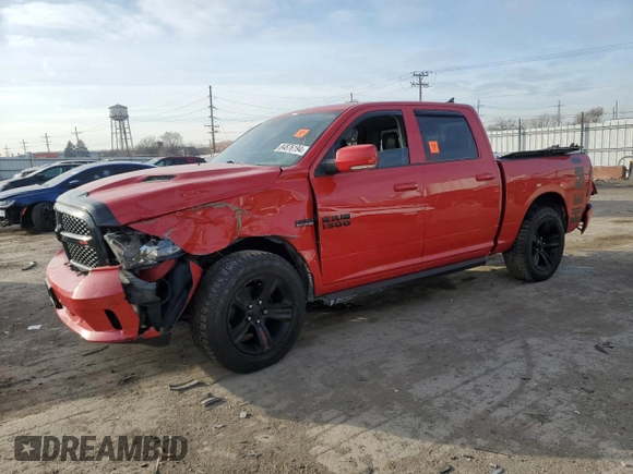 2018 Ram 1500 Night with VIN 1C6RR7MT0JS130142, listed as a Copart auction lot 84876194 with 120,814 mi miles and Salvage Title. Bid and sale history available at carsss.com. Image 1.
