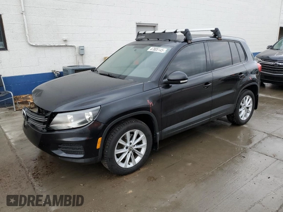 2017 Volkswagen Tiguan S with VIN WVGBV7AX8HK046105, listed as a Copart auction lot 47805145 with 128,900 mi miles and Salvage Title. Bid and sale history available at DreamBid. Image 1.