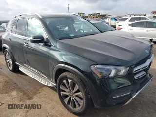 2021 Mercedes-Benz GLE 350 with VIN 4JGFB4KEXMA444034, listed as a IAAI auction lot 41487387 with 63,844 mi miles and . Bid and sale history available at DreamBid. Image 1.