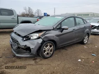 2015 Ford Fiesta SE with VIN 3FADP4BJ6FM163614, listed as a Copart auction lot 85713274 with 107,111 mi miles and Salvage Title. Bid and sale history available at carsss.com. Image 1.