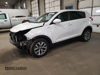 2015 Kia Sportage LX with VIN KNDPBCAC7F7772711, listed as a Copart auction lot 55059185 with 78,387 mi miles and Salvage Title. Bid and sale history available at carsss.com. Image 1.