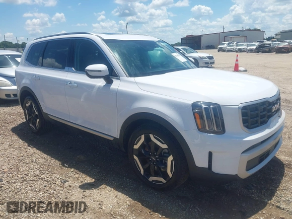 2025 Kia Telluride S with VIN 5XYP6DGC0SG590900, listed as a IAAI auction lot 42706596 with 6,712 mi miles and . Bid and sale history available at DreamBid. Image 1.