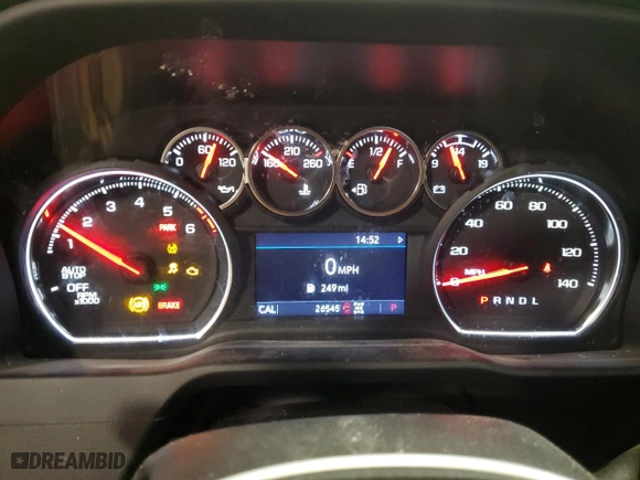 2022 Chevrolet Silverado 1500 LTD LT with VIN 1GCPYJEK5NZ185544, listed as a Copart auction lot 45483905 with 26,545 mi miles and Salvage Title. Bid and sale history available at carsss.com. Image 9.