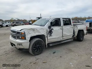 2015 Chevrolet Silverado 1500 High Country with VIN 3GCUKTEC9FG121324, listed as a Copart auction lot 77551124 with 104,037 mi miles and Salvage Title. Bid and sale history available at carsss.com. Image 1.