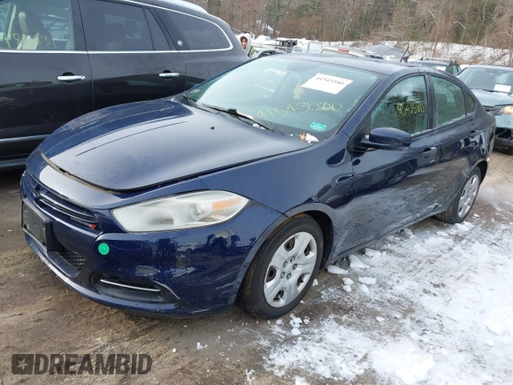 2013 Dodge Dart SE with VIN 1C3CDFAA8DD258894, listed as a IAAI auction lot 41543580 with 153,232 mi miles and . Bid and sale history available at carsss.com. Image 2.