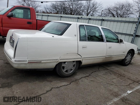 1998 Cadillac DeVille with VIN 1G6KD54Y7WU755628, listed as a Copart auction lot 45166875 with 165,385 mi miles and Salvage Title. Bid and sale history available at carsss.com. Image 3.