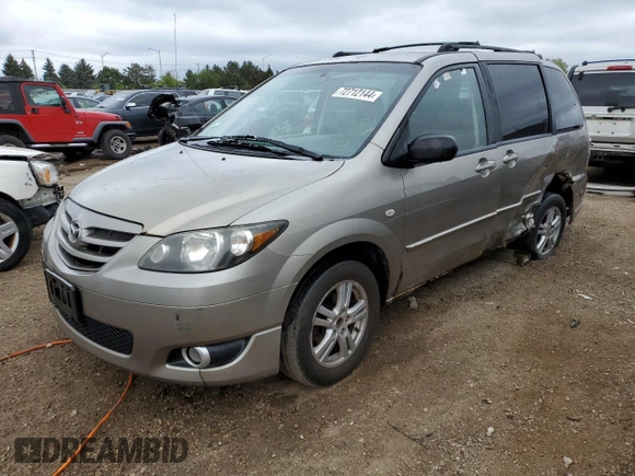 2006 Mazda MPV LX with VIN JM3LW28A560561959, listed as a Copart auction lot 72712144 with 182,727 mi miles and Salvage Title. Bid and sale history available at carsss.com. Image 1.