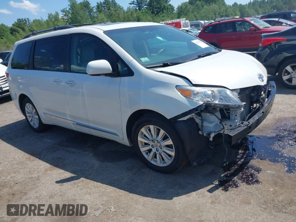 2012 Toyota Sienna XLE with VIN 5TDDK3DC5CS037659, listed as a IAAI auction lot 42541352 with 128,378 mi miles and . Bid and sale history available at DreamBid. Image 1.