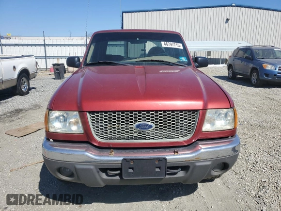 2002 Ford Ranger XL Fleet with VIN 1FTZR45E12TA11258, listed as a Copart auction lot 46797715 with 219,473 mi miles and Salvage Title. Bid and sale history available at DreamBid. Image 5.