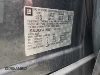 2018 GMC Terrain SLE with VIN 3GKALMEX5JL126355, listed as a Copart auction lot 49701245 with 88,007 mi miles and Salvage Title. Bid and sale history available at carsss.com. Image 12.