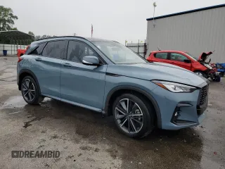 2024 Infiniti QX50 Sport with VIN 3PCAJ5FA0RF102170, listed as a Copart auction lot 58338065 with 10,871 mi miles and Salvage title. Bid and sale history available at DreamBid. Image 4.