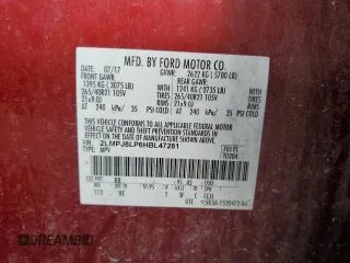 2017 Lincoln MKX Reserve с VIN 2LMPJ8LP6HBL47281, выставлен на аукционе Copart как лот 53147685 с пробегом 100 301 миль миль и Чистый • Clean title. История ставок и продаж доступна на DreamBid. Изображение 13.