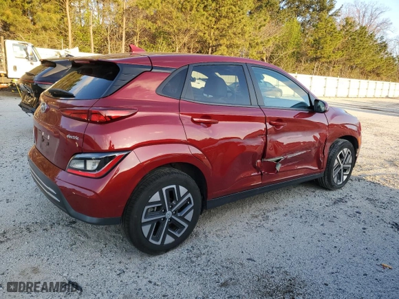 2023 Hyundai Kona Electric SEL with VIN KM8K33AG6PU188227, listed as a Copart auction lot 48936715 with 22,587 mi miles and Clean Title. Bid and sale history available at carsss.com. Image 3.