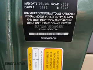 2005 Aston Martin DB9 z VIN SCFAD01A95GA02851, wystawiony jako Copart lot #63535783 z przebiegiem 40 729 mil mil oraz . Historia ofert i sprzedaży dostępna na DreamBid. Obrazek 12.