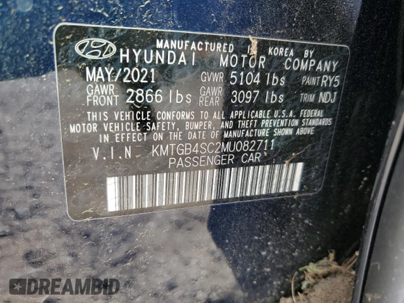 2021 Genesis G80 2.5T z VIN KMTGB4SC2MU082711, wystawiony jako Copart lot #52670845 z przebiegiem 60 471 mil mil oraz Szkody całkowita. Historia ofert i sprzedaży dostępna na DreamBid. Obrazek 12.