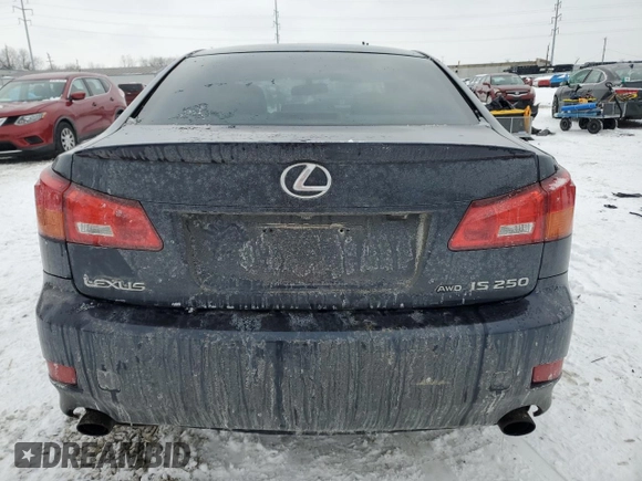 2006 Lexus IS 250 with VIN JTHCK262662003301, listed as a Copart auction lot 87390484 with Not Provided miles and Salvage Title. Bid and sale history available at DreamBid. Image 6.
