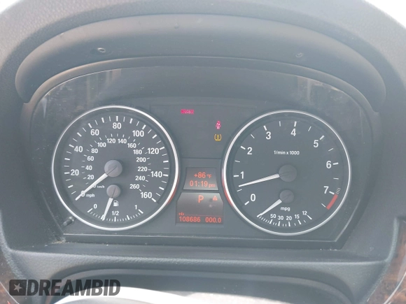 2007 BMW 3 Series 328i with VIN WBAVA33547KX83556, listed as a IAAI auction lot 42302137 with 108,686 mi miles and . Bid and sale history available at DreamBid. Image 7.