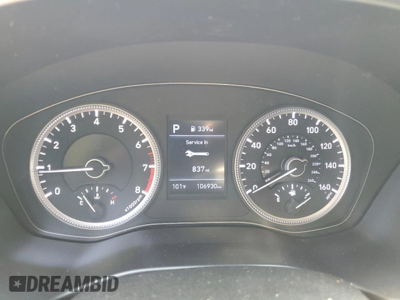 2019 Hyundai Santa Fe SE z VIN 5NMS2CAD5KH117727, wystawiony jako Copart lot #62860725 z przebiegiem 106 930 mil mil oraz Szkoda całkowita • Salvage title. Historia ofert i sprzedaży dostępna na DreamBid. Obrazek 9.