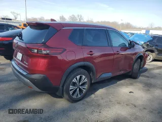 2022 Nissan Rogue SV with VIN JN8BT3BB4NW335819, listed as a Copart auction lot 46395065 with 58,537 mi miles and Salvage Title. Bid and sale history available at carsss.com. Image 3.