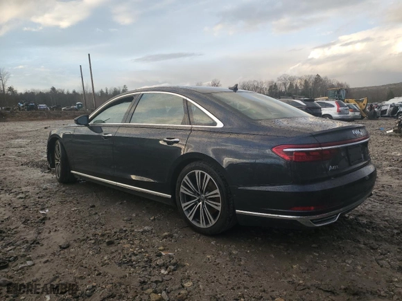 2019 Audi A8 with VIN WAU8EAF82KN024763, listed as a Copart auction lot 80981844 with 49,590 mi miles and Salvage Title. Bid and sale history available at carsss.com. Image 2.