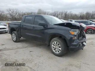 2022 Chevrolet Silverado 1500 Custom with VIN 3GCPDBEK7NG629749, listed as a Copart auction lot 49443735 with 0 mi miles and Salvage Title. Bid and sale history available at carsss.com. Image 4.