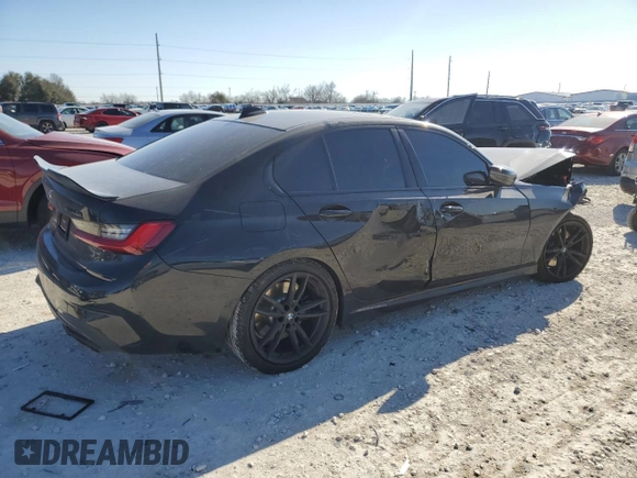 2021 BMW 3 Series M340i with VIN 3MW5U7J03M8C02731, listed as a Copart auction lot 46422465 with 0 mi miles and Salvage Title. Bid and sale history available at carsss.com. Image 3.