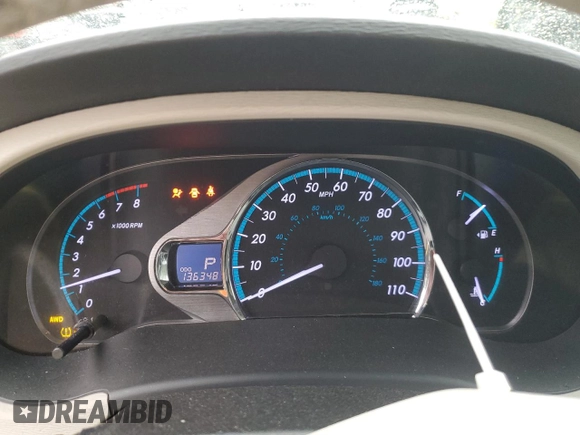 2011 Toyota Sienna XLE with VIN 5TDDK3DC2BS006769, listed as a Copart auction lot 48713455 with 136,348 mi miles and Salvage Title. Bid and sale history available at carsss.com. Image 9.
