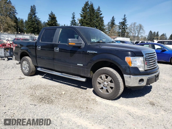 2012 Ford F-150 XL with VIN 1FTFW1ET3CFA62317, listed as a Copart auction lot 53700335 with 133,621 mi miles and Salvage Title. Bid and sale history available at carsss.com. Image 4.