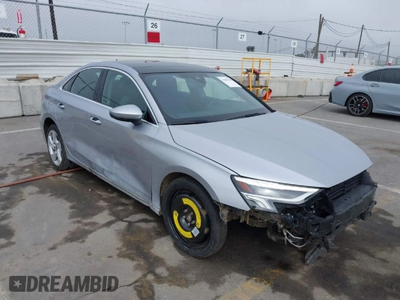 2023 Audi A3 Premium z VIN WAUAUDGY0PA143172, wystawiony jako IAAI lot #41881398 z przebiegiem 18 754 mil mil oraz . Historia ofert i sprzedaży dostępna na DreamBid. Obrazek 1.