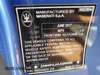 2018 Maserati GranTurismo Sport with VIN ZAM45VLAXJ0260262, listed as a Copart auction lot 71911423 with 16,631 mi miles. Bid and sale history available at carsss.com. Image 13.
