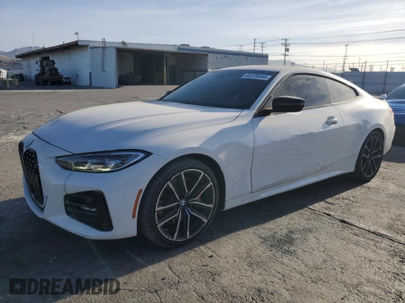 2021 BMW 4 Series 430i with VIN WBA53AP05MCG20694, listed as a Copart auction lot 85228344 with 25,979 mi miles and Salvage Title. Bid and sale history available at DreamBid. Image 1.