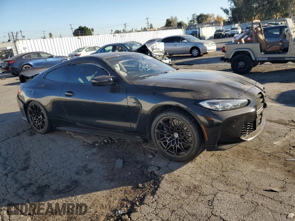 2023 BMW M4 Competition with VIN WBS33AZ09PCM29443, listed as a Copart auction lot 83428514 with 0 mi miles and Salvage Title. Bid and sale history available at carsss.com. Image 4.