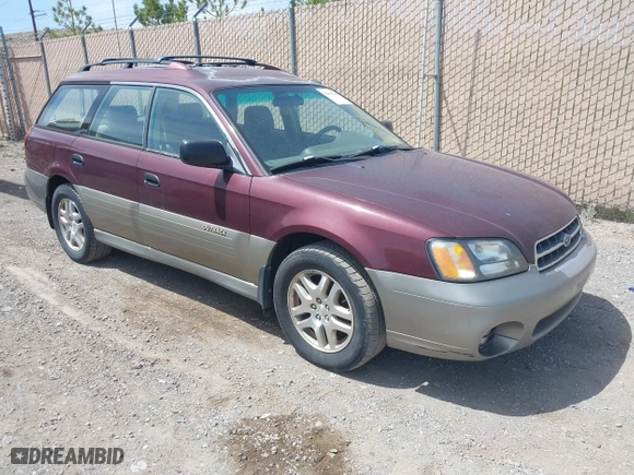 2000 Subaru Legacy Wagon Outback w/RB Equip with VIN 4S3BH6659Y6663406, listed as a IAAI auction lot 42095144 with 270,836 mi miles. Bid and sale history available at carsss.com. Image 1.