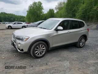 2015 BMW X3 xDrive28i with VIN 5UXWX9C5XF0D60582, listed as a Copart auction lot 56745305 with 77,376 mi miles and Salvage Title. Bid and sale history available at DreamBid. Image 1.