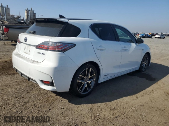 2014 Lexus CT 200h with VIN JTHKD5BH0E2190034, listed as a Copart auction lot 61309225 with 82,065 mi miles and Salvage title. Bid and sale history available at DreamBid. Image 3.
